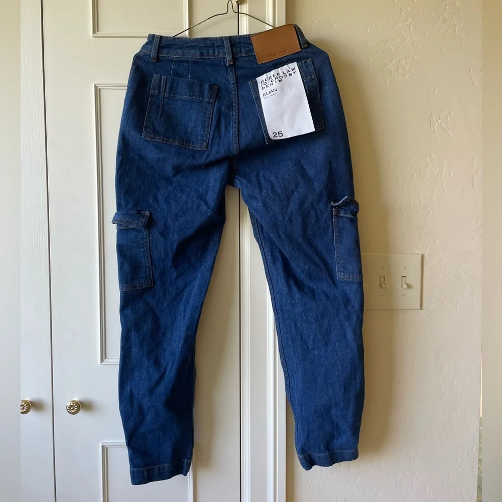 NWT DEREK LAM 10 CROSBY Elian Utility Pants Cargo Jeans Size 25 - Picture 5 of 6